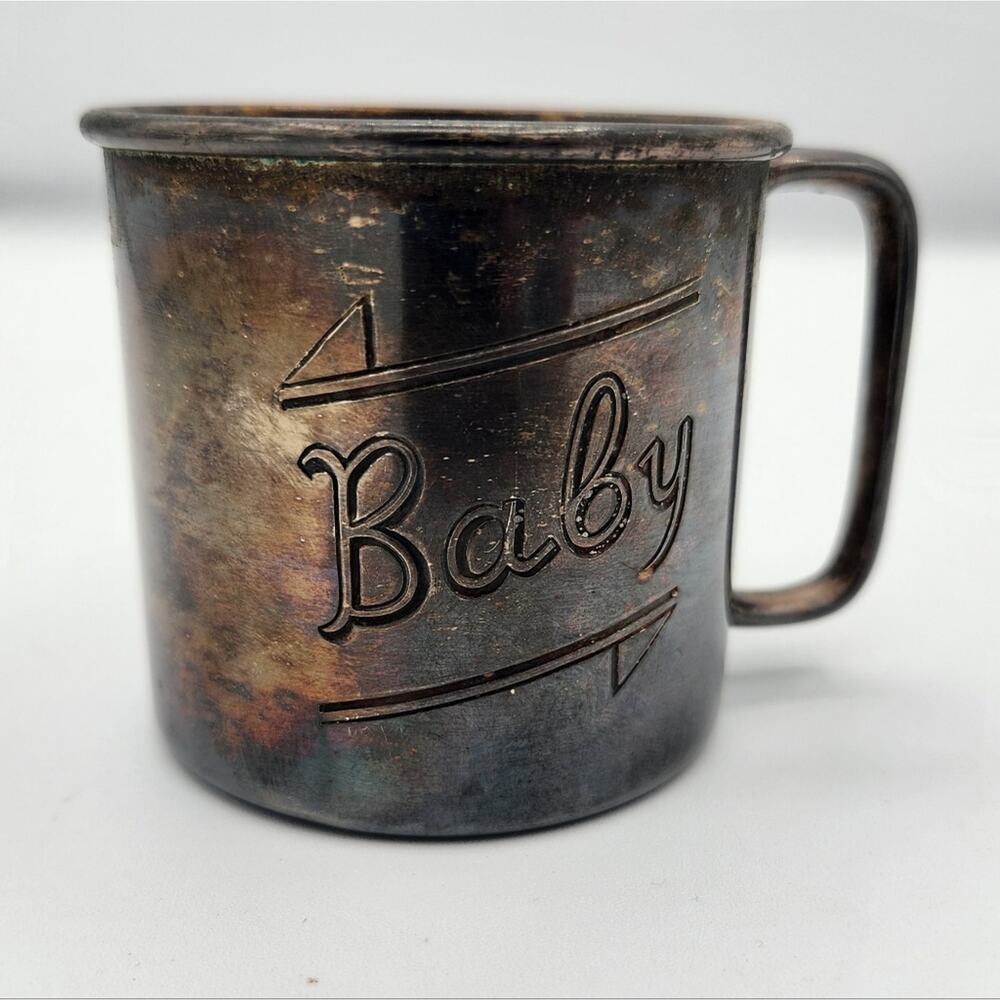 Vintage 1881 Rogers Small Silver‎ Plated Baby Cup